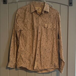 Men's Larry Mahan western pearl snap Paisley Button-Up Shirt, Size XL